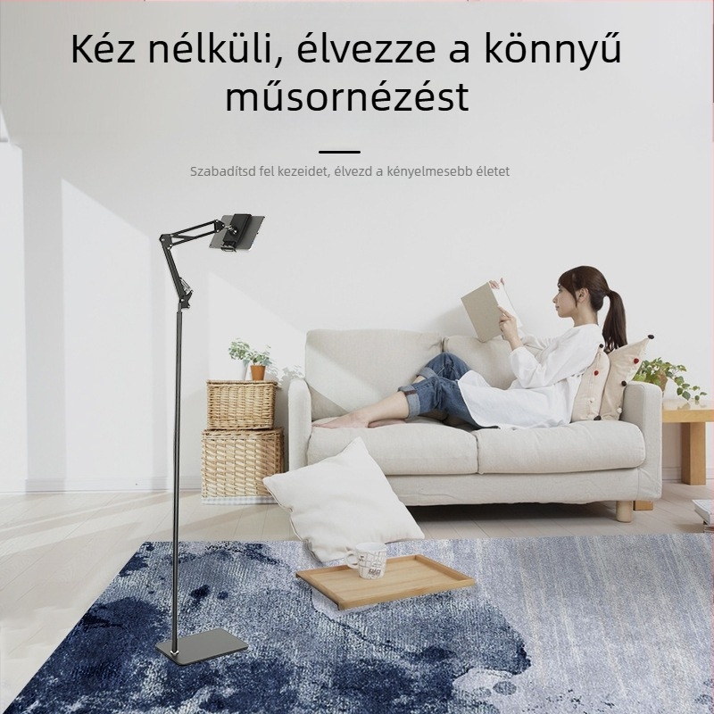 Fém talpon álló állvány élő közvetítéshez, hordozható, rezgéscsillapító, otthoni és az ágy melletti használatra