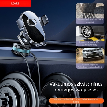 Autós telefon tartó - univerzális kompatibilitás, vákuumos rögzítés, szélvédőre, áram nélkül