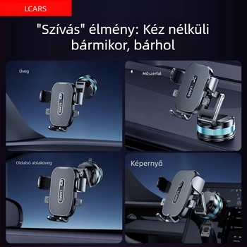 Autós telefon tartó - univerzális kompatibilitás, vákuumos rögzítés, szélvédőre, áram nélkül