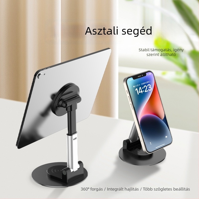 Mágneses asztali telefontartó 360°-os forgással, kompatibil MagSafe tablettákkal, alumínium ötvözetből