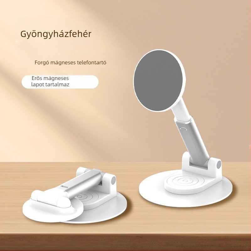 Mágneses asztali telefontartó 360°-os forgással, kompatibil MagSafe tablettákkal, alumínium ötvözetből