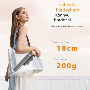 Selfie stick tripod – mini, kihajtható négylábú állvány, Bluetooth távirányító, ötvözet JC-31