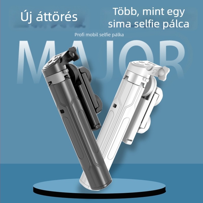 Selfie stick tripod – mini, kihajtható négylábú állvány, Bluetooth távirányító, ötvözet JC-31