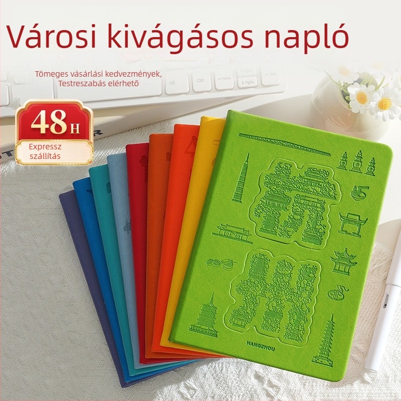 Városi kivágott pecsételő notesz