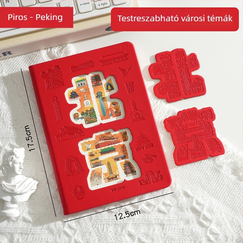 Városi kivágott pecsételő notesz