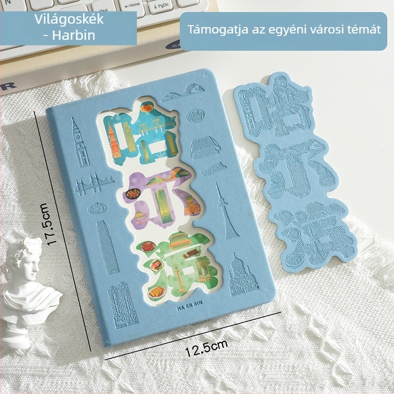 Városi kivágott pecsételő notesz