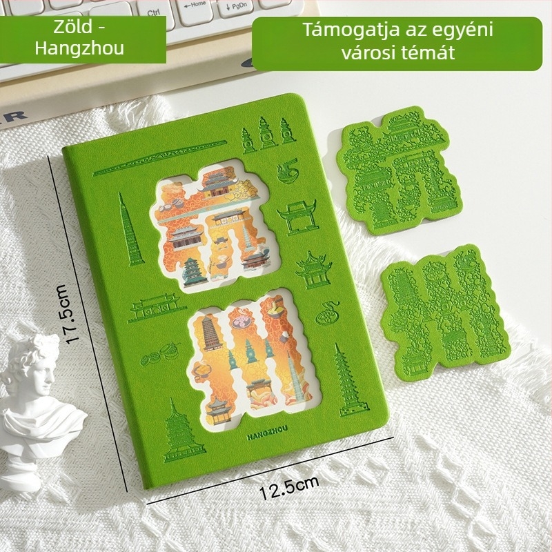 Városi kivágott pecsételő notesz