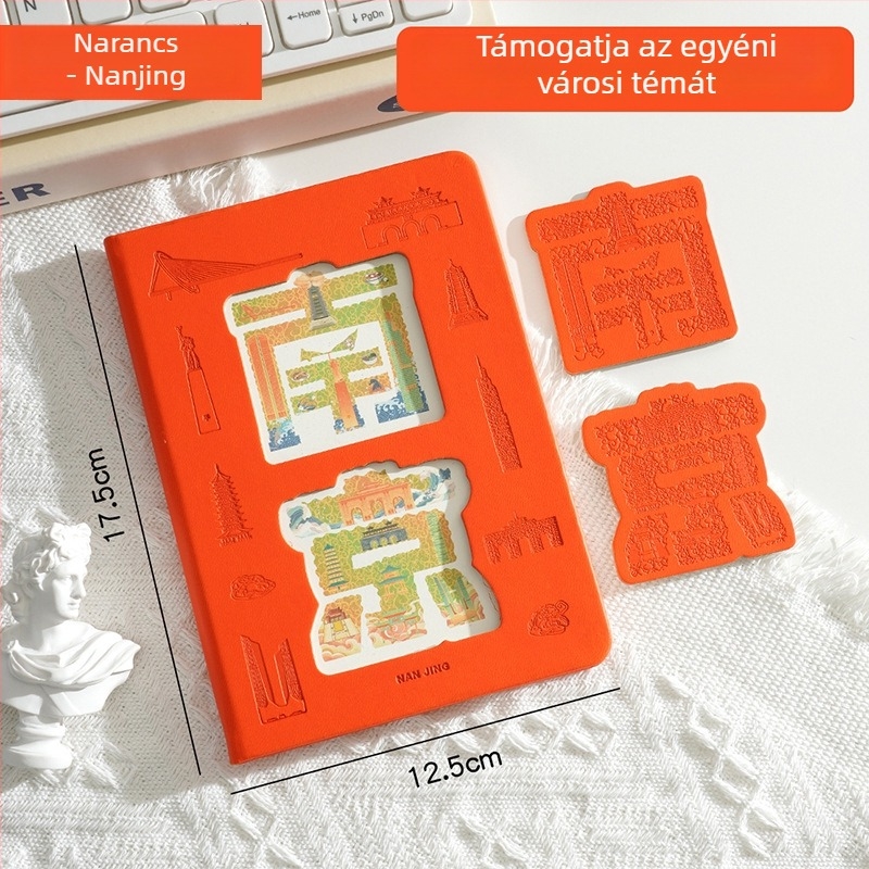 Városi kivágott pecsételő notesz