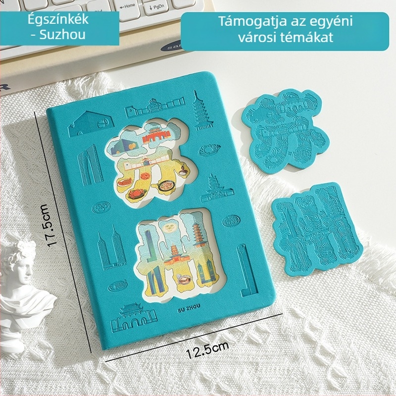Városi kivágott pecsételő notesz