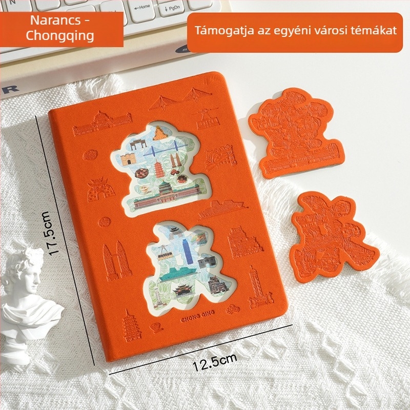 Városi kivágott pecsételő notesz
