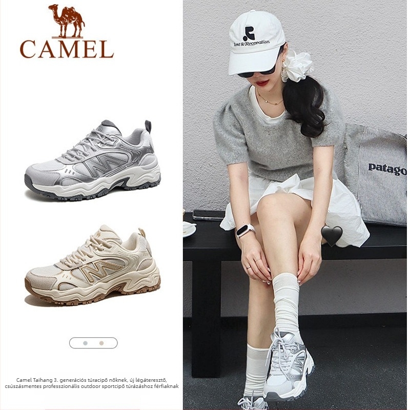 Camel Túracipő – uniszex, lélegző, csúszásmentes, alacsony szárú, egész éves viselet