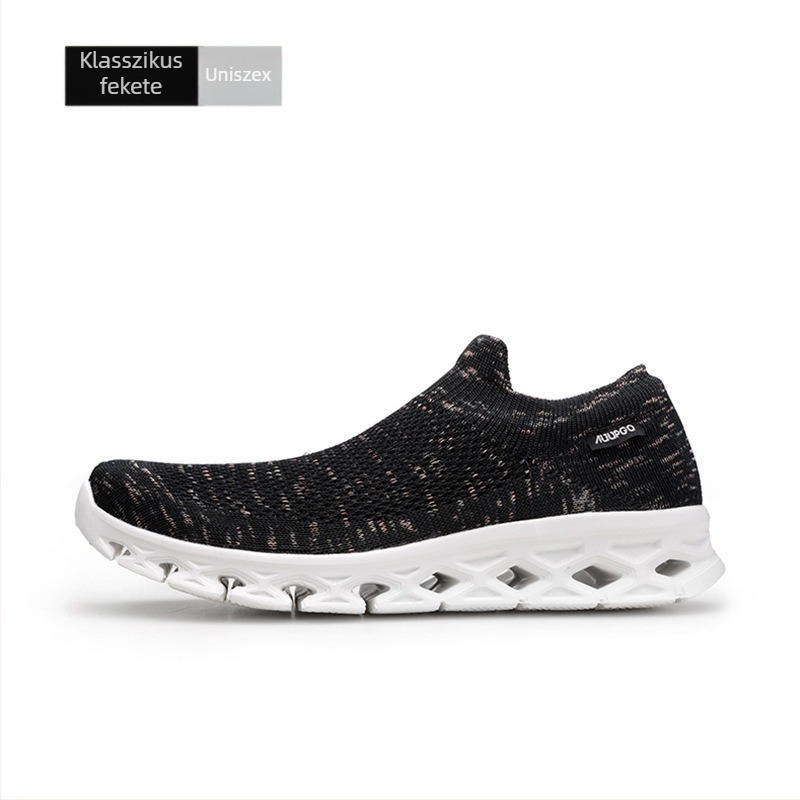 Légáteresztő hálós zokni-stílusú cipő EVA középtalppal és EVA talppal — alacsony fazonú slip-on túracipő