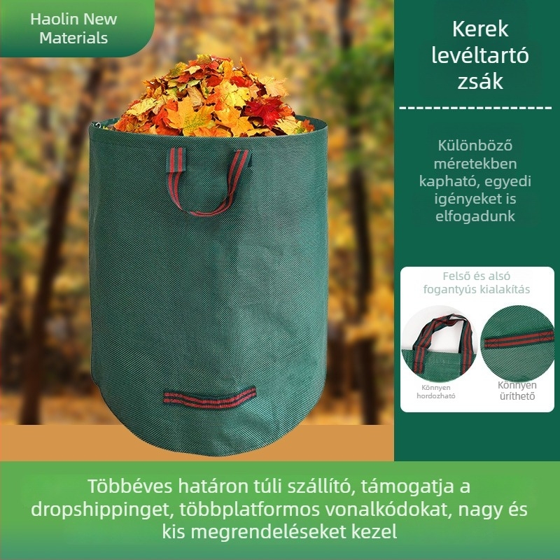 Kerti lomb- és ágak tároló zsák, nagy kapacitású