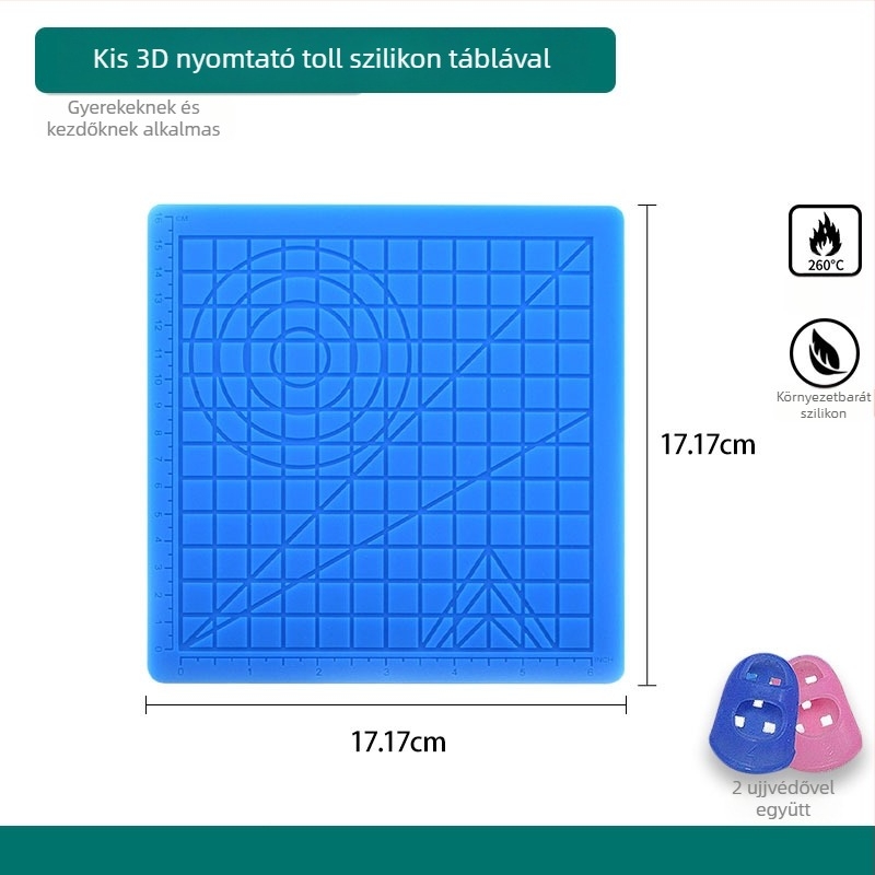 Mu Zi Szilikon Téglalap Alakú 3D Párna Skálával Gyerekeknek – DIY Rajzpad