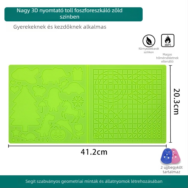 Mu Zi Szilikon Téglalap Alakú 3D Párna Skálával Gyerekeknek – DIY Rajzpad