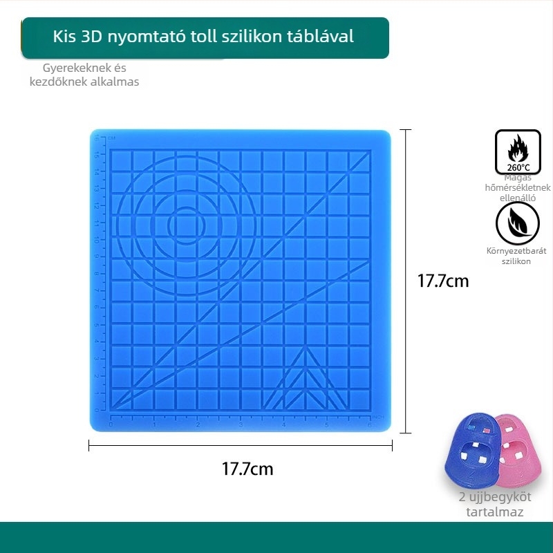Mu Zi Szilikon Téglalap Alakú 3D Párna Skálával Gyerekeknek – DIY Rajzpad