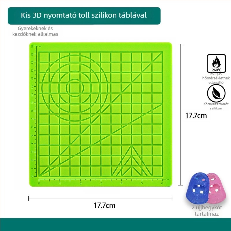 Mu Zi Szilikon Téglalap Alakú 3D Párna Skálával Gyerekeknek – DIY Rajzpad