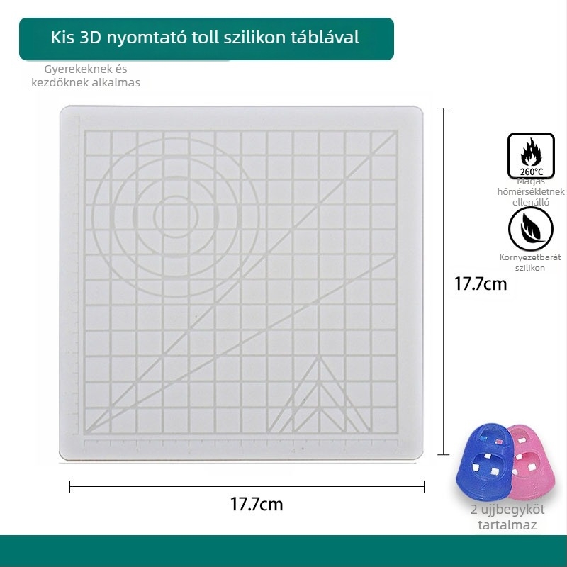 Mu Zi Szilikon Téglalap Alakú 3D Párna Skálával Gyerekeknek – DIY Rajzpad