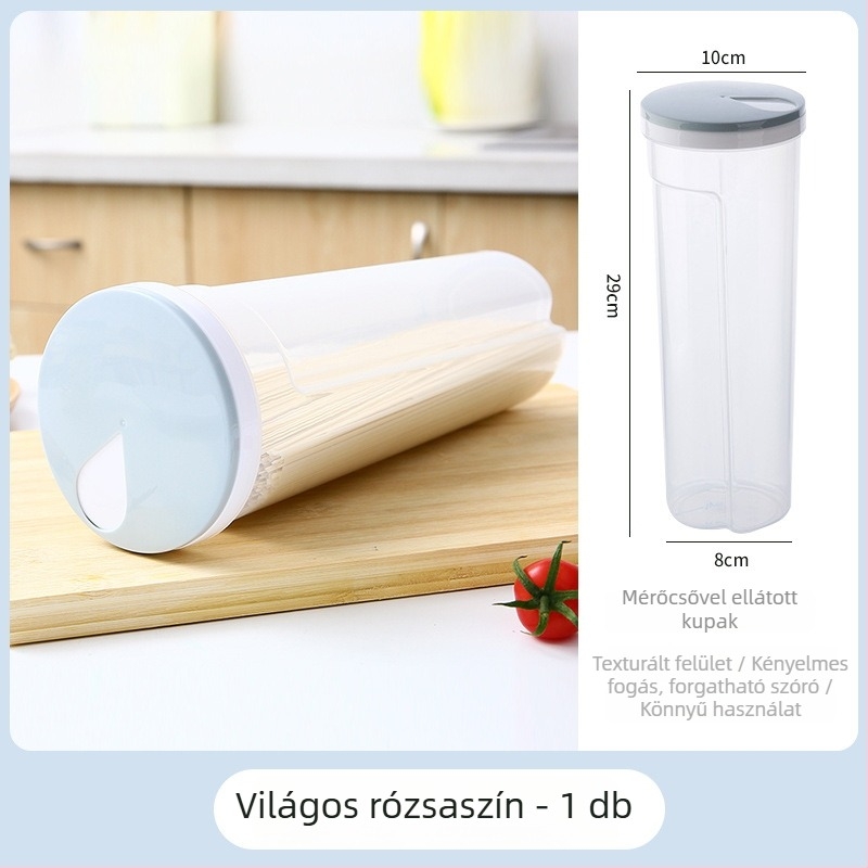 Műanyag kerek tárolóedény tészta és gabonafélék számára, 2.1–3 L kapacitás, 60 db szett