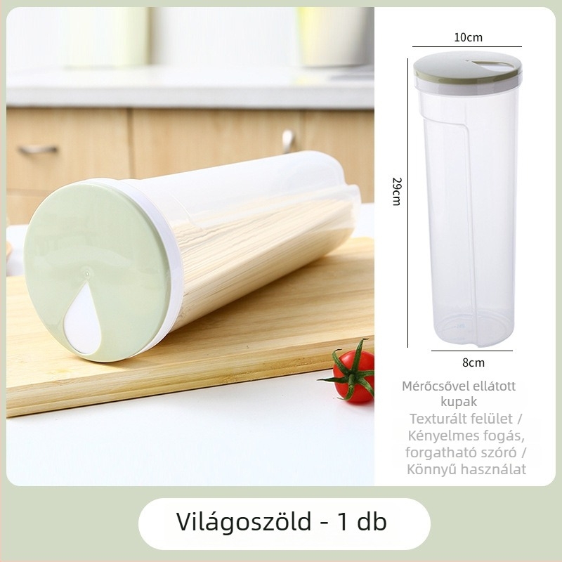 Műanyag kerek tárolóedény tészta és gabonafélék számára, 2.1–3 L kapacitás, 60 db szett