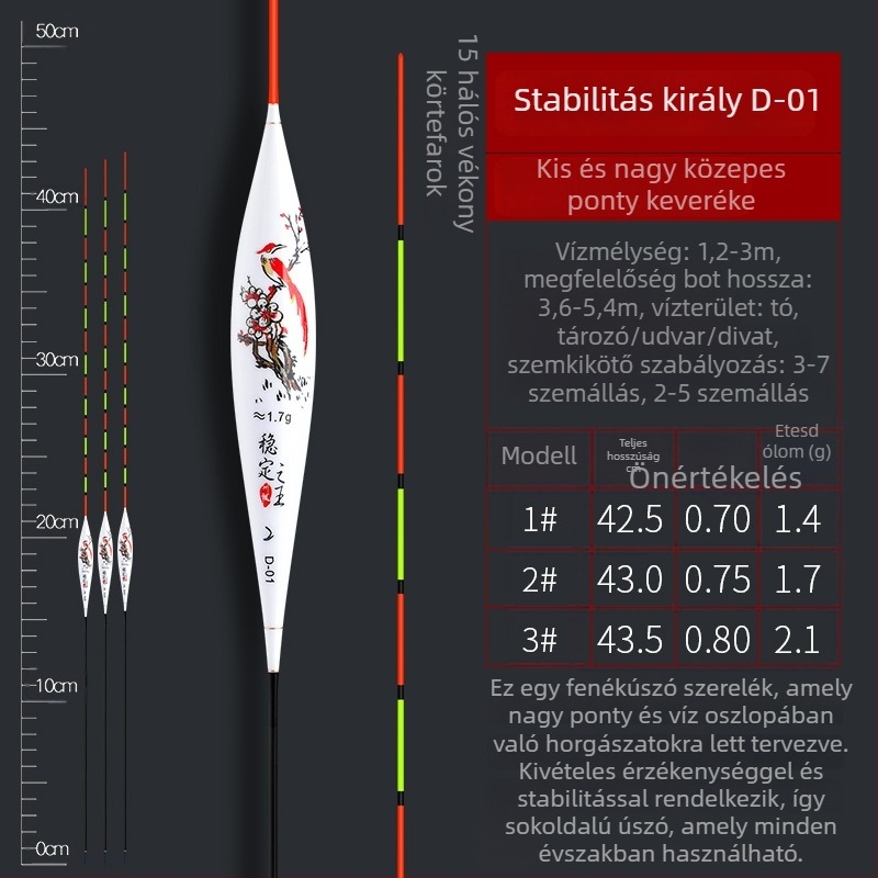 Faxiang nád úszó - nagy érzékenységű függőleges drift úszó pontyra és kevert fajokra, mély- és sekélyvízhez, Yueyang, Hunan