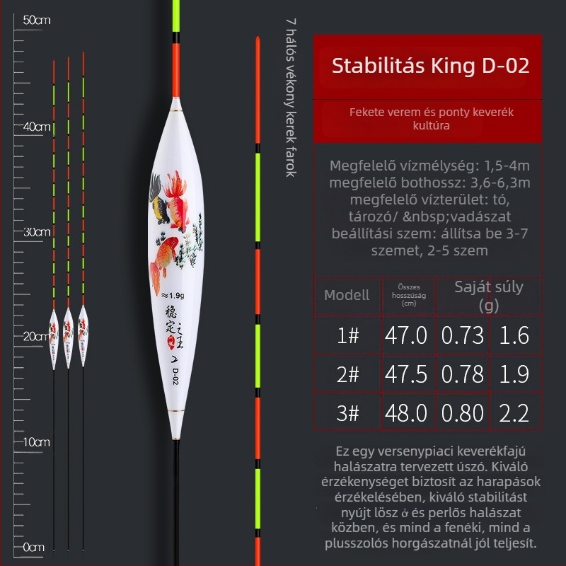 Faxiang nád úszó - nagy érzékenységű függőleges drift úszó pontyra és kevert fajokra, mély- és sekélyvízhez, Yueyang, Hunan