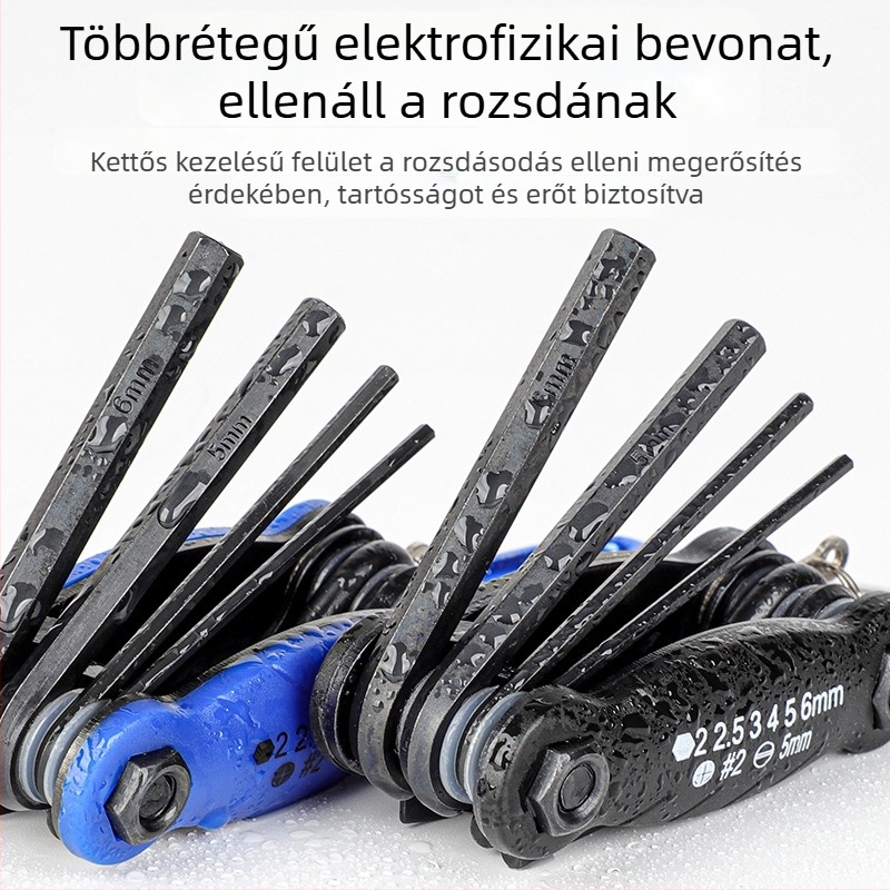 Kerékpárjavító készlet – többfunkciós hatszögfej csavarhúzók, S2 acél, mountain bike kiegészítők, WEST BIKING, magáncímke elérhető