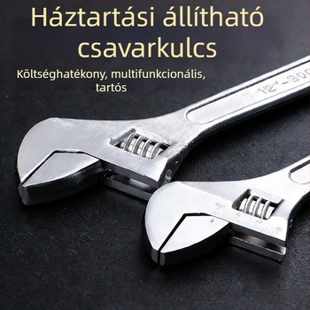 Állítható kulcs, magas szilárdságú, ipari minőség, edzett, nagy szakítószilárdságú, 6, 8, 10 és 12 hüvelyk, magas szêntartalmú acél