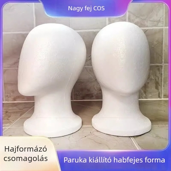 Habfej modell a parókák stylingjához – arctalan, nagy fejkerület, modell JXT14, Anime Cosplay paróka, nem lehet festeni