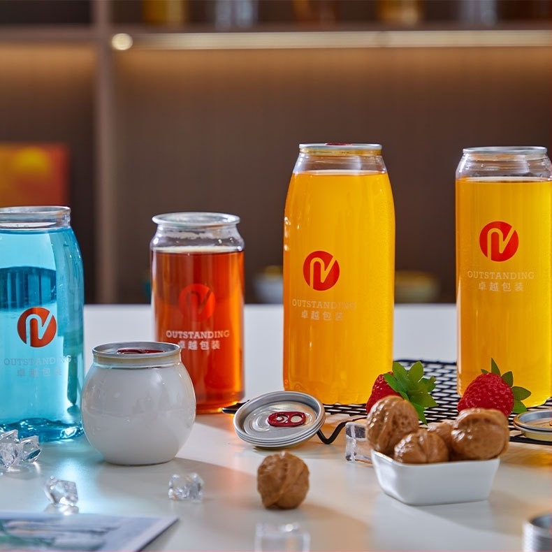 PET műanyag italosüveg nagy nyílású kupakkal, modell 202#, nyomtatott logó, űrtartalom 500 ml / 330 ml / 360 ml