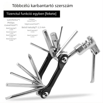 Kiváló minőségű acélból készült kerékpárjavító eszköz készlet – többfunkciós készlet hex kulcsokkal és láncvágóval