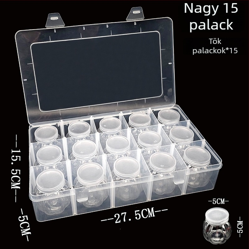 Tök alakú, több rekeszes tároló fedéllel, PP műanyagból, 2L kapacitás (tök alakú, több rekeszes, fedéllel, PP műanyagból, 2L kapacitás)