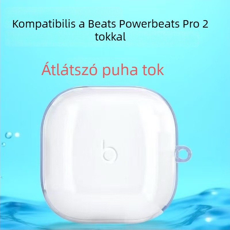 Powerbeats Pro 2 átlátszó TPU védőtok – lágy anyag, ütés- és porálló