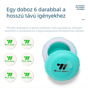Kerékpár belső gumi javító készlet – ragasztó nélkül, puha gumi, West biking márka, licencelhető magáncímkézés