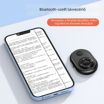 Hordozható Bluetoothos selfie-távirányító okostelefonokhoz – zárvezérlés, videó lapozás, vezeték nélküli működés