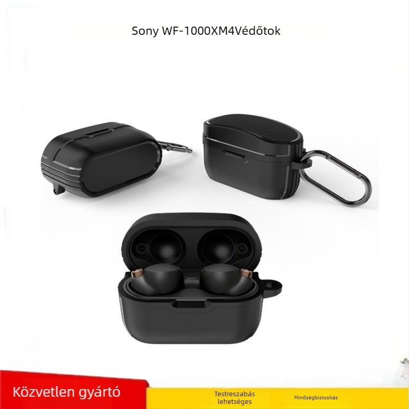 TPU védőtok Sony WF-1000XM4 fülhallgatókhoz – matt felület, hordozható puha ház, zsebzár
