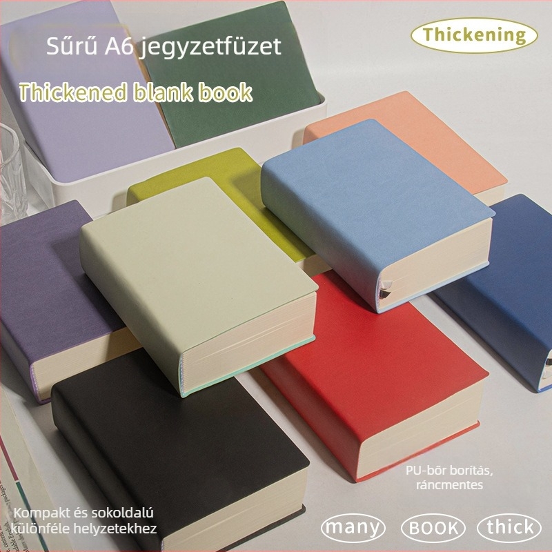 Vázlatfüzet PU borítással, varrott kötés, Dowling papír, 75 g/m², 300–400 oldal