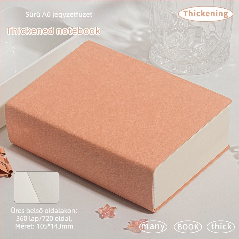 Vázlatfüzet PU borítással, varrott kötés, Dowling papír, 75 g/m², 300–400 oldal