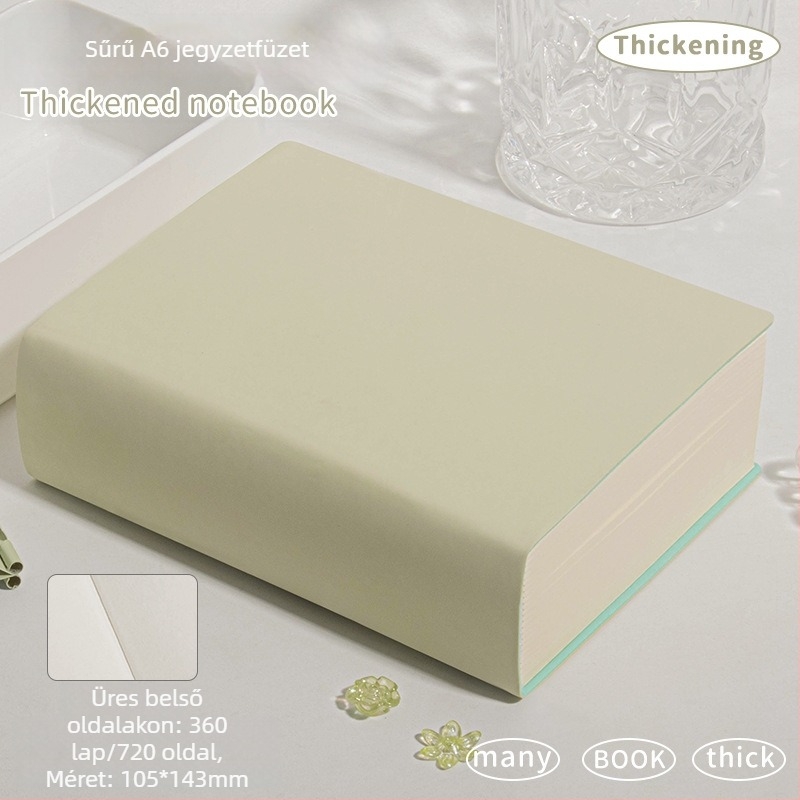 Vázlatfüzet PU borítással, varrott kötés, Dowling papír, 75 g/m², 300–400 oldal