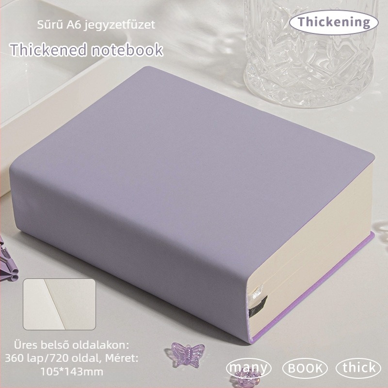 Vázlatfüzet PU borítással, varrott kötés, Dowling papír, 75 g/m², 300–400 oldal