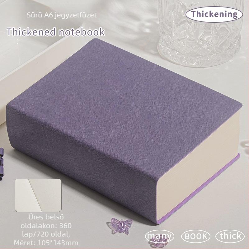 Vázlatfüzet PU borítással, varrott kötés, Dowling papír, 75 g/m², 300–400 oldal