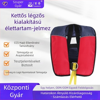 Hundred Boats CCS-tanúsítvánnyal ellátott felfújható mentőmellény, dupla légzsákkal, vízálló Oxford anyag