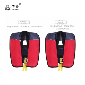 Hundred Boats CCS-tanúsítvánnyal ellátott felfújható mentőmellény, dupla légzsákkal, vízálló Oxford anyag