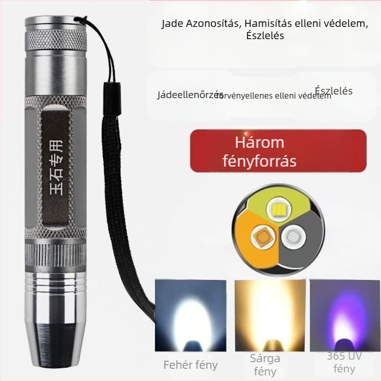 Tojás alakú LED zseblámpa alumínium ötvözet testtel, kézi hajtás, 1200 mAh akkumulátor, 10 W teljesítmény, LED világítás