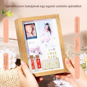 DIY babaemlék keret: magzati haj, köldökzsinór, tejfogak és kéz- vagy lányom
