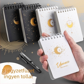 A7 hordozható notesz spirálkötéssel, cellulóz papírral, 75 g