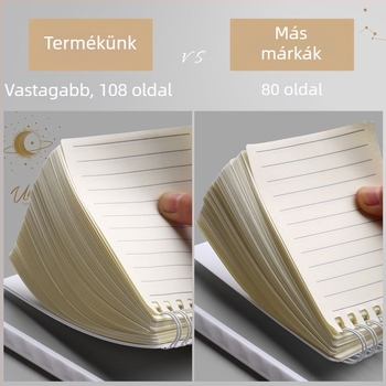 A7 hordozható notesz spirálkötéssel, cellulóz papírral, 75 g