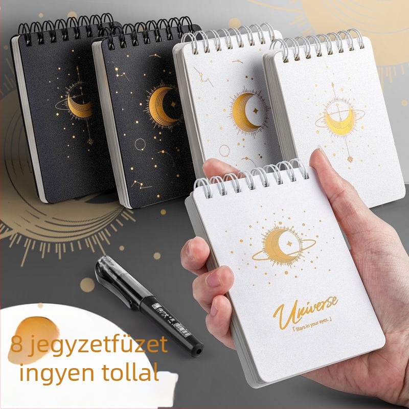 A7 hordozható notesz spirálkötéssel, cellulóz papírral, 75 g