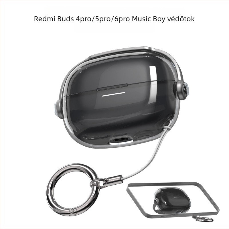 Átlátszó zárható tok Redmi Buds 6 Pro és Redmi Buds 5 Pro fülhallgatókhoz