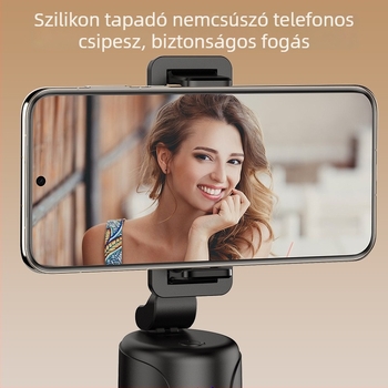 Okostelefonhoz készült gimbal AI arckövetéssel élő közvetítéshez - 360° panoráma, 270° dőlés, 8 rpm, 6–8 óra akkumulátor, 236 g